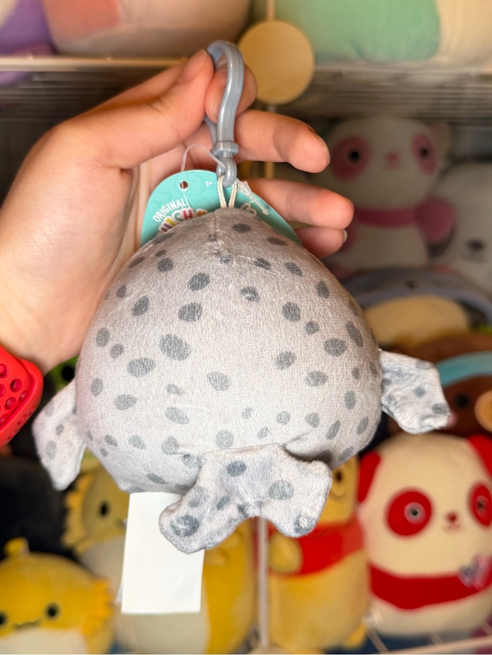Squishmallows Squishmallow Odile the Spotted Seal 3.5" Stuffed Plush Clip - Picture 2 of 3